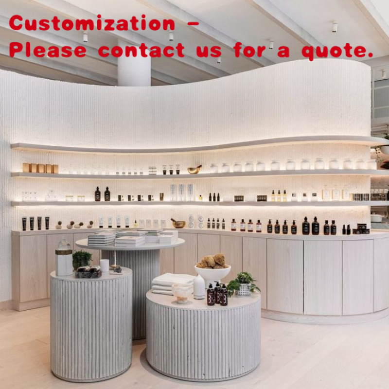 Luxury Skincare Shop - カスタム高級美容店インテリアデザイン特注限定リテールショップレイアウト香水化粧品スキンケアショップショーケースディスプレイ