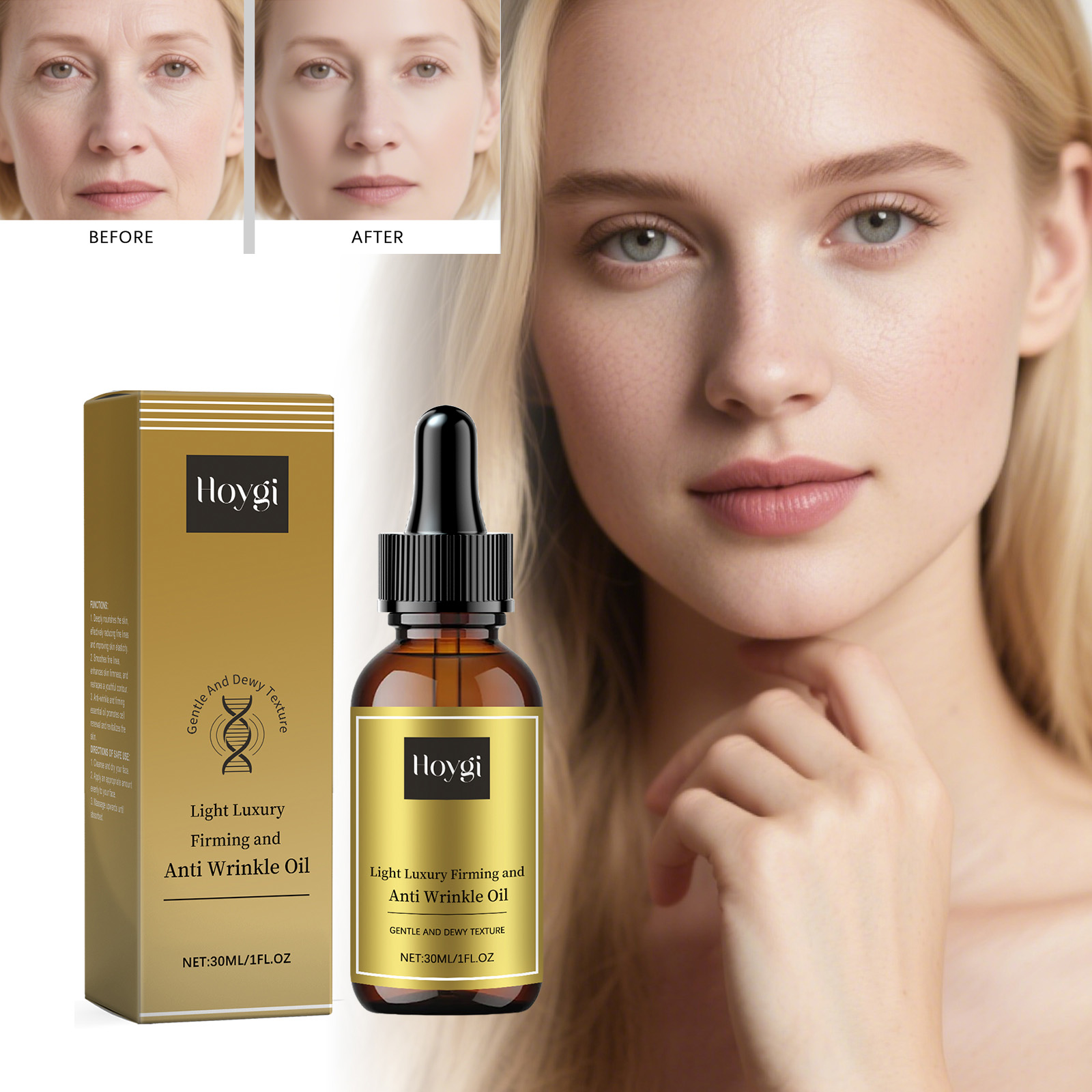 Luxury Skincare Aesthetic - 引き締めフェイシャルケアオイル リフティング アンチリンクル ラインを薄くする 肌を引き締める 栄養を与える