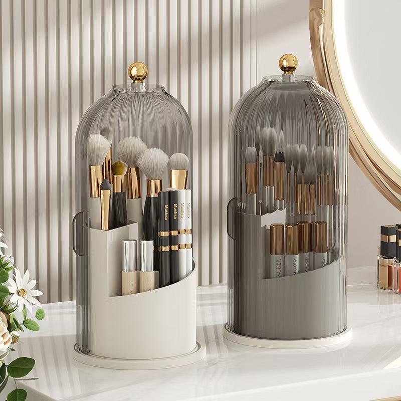 360 °   回転化粧ブラシホルダー蓋付き高級化粧品オーガ - Luxury Skincare And Makeup Brands のレビューと価格