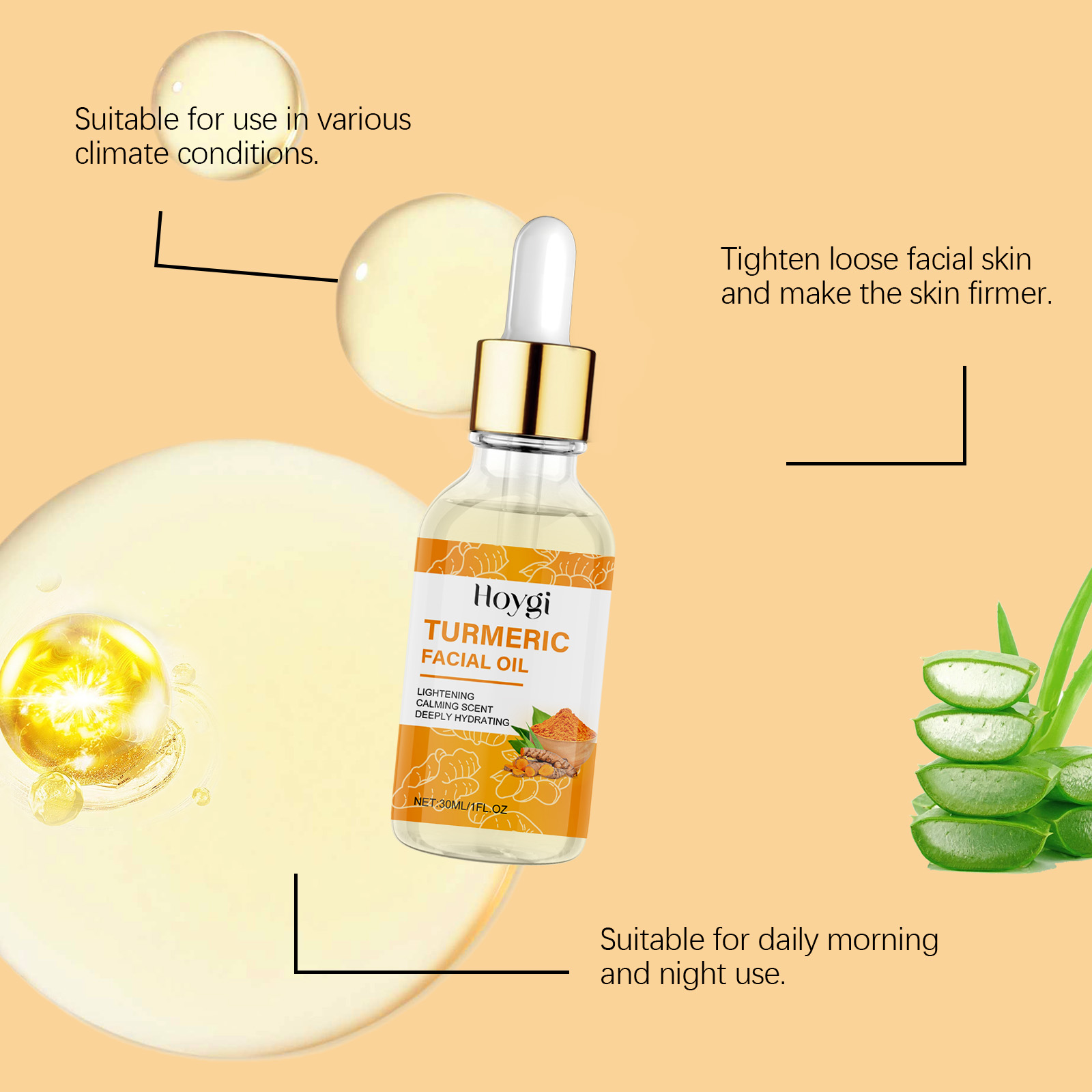 HOYGI ターメリック美白美容液 抗酸化 ダークスポットコ - Luxury Skincare Aesthetic のレビューと価格