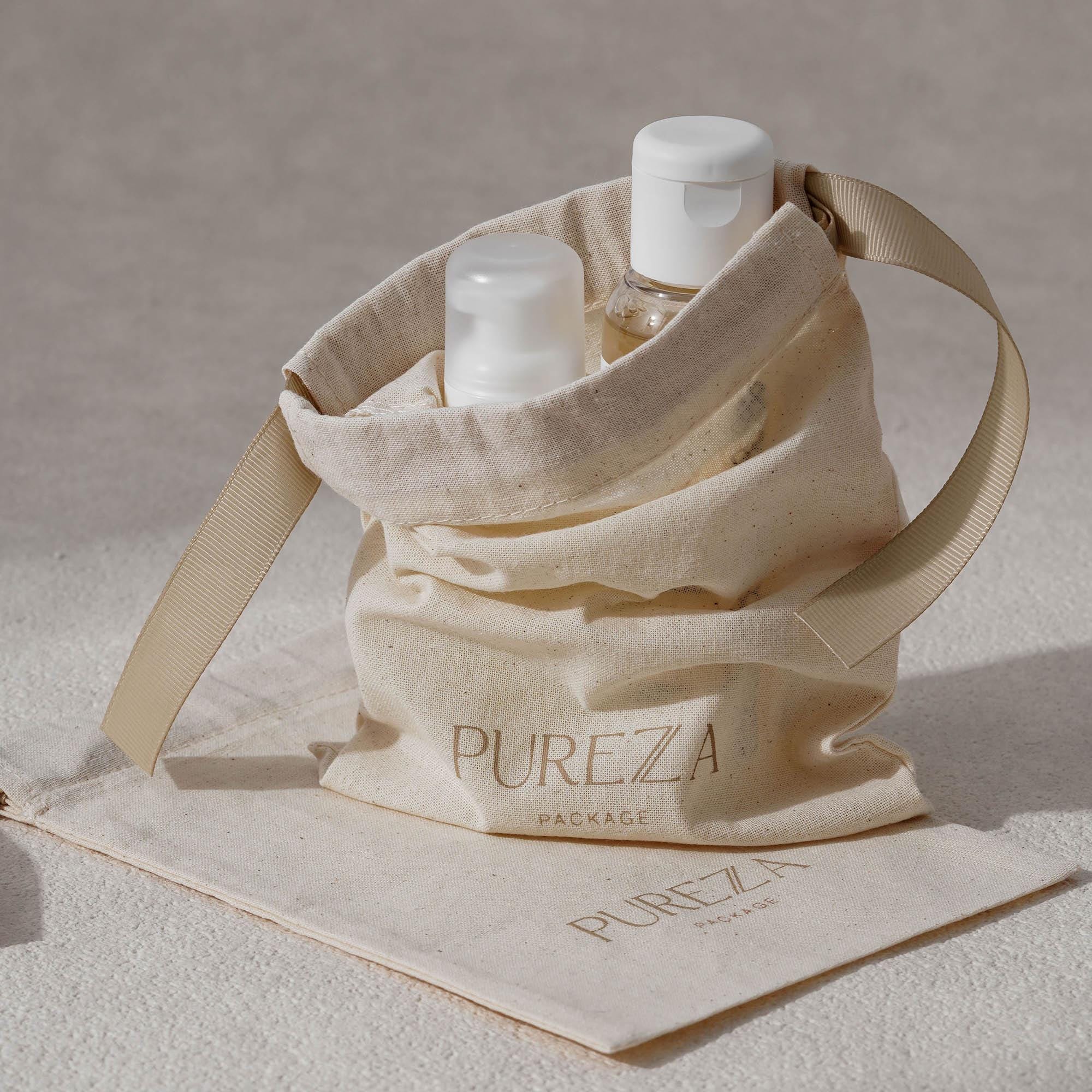 カスタマイズ可能な天然コットン巾着袋、環境に優しい高級ギフト - Luxury Skincare Event のレビューと価格