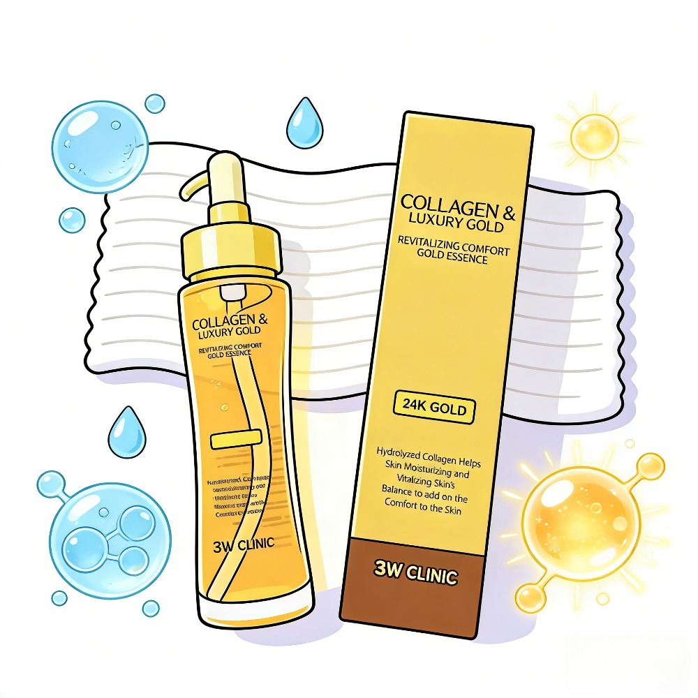 3WCLINIC コラーゲン＆ラグジュアリーゴールド24Kゴ - Luxury Skincare Serum のレビューと価格